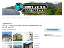Tablet Screenshot of corysgutters.com